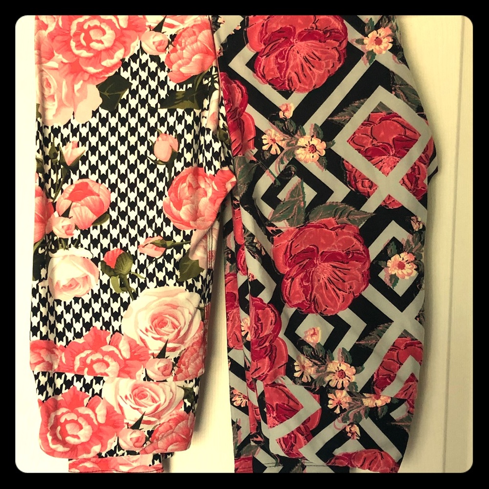 OS floral leggings Lularoe